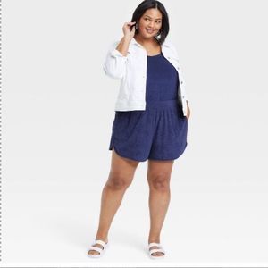 Navy Blue French Terry Shorts